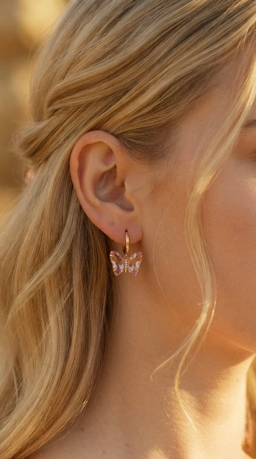 Amethyst Butterfly Earrings by Lupaire