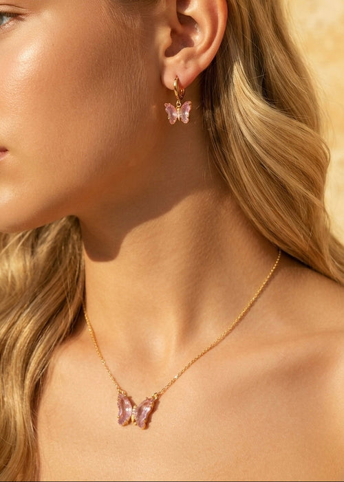 Amethyst Butterfly Necklace by Lupaire