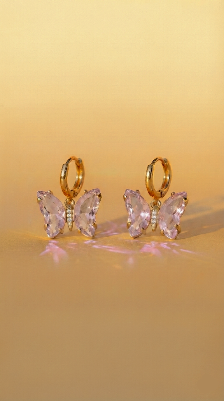 Amethyst Butterfly Earrings by Lupaire