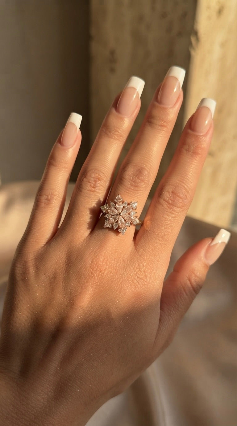 Celestial Snowflake Ring by Lupaire