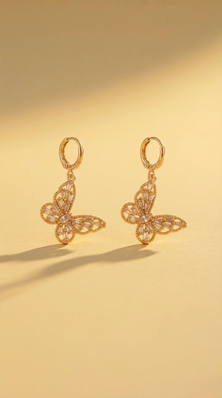 Crystal Butterfly Earrings by Lupaire