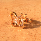 Crystal Butterfly Ring by Lupaire