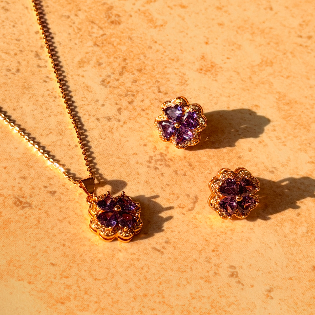Lavender Blossom Earrings by Lupaire