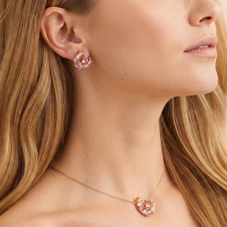 Moonlit Rose Earrings by Lupaire