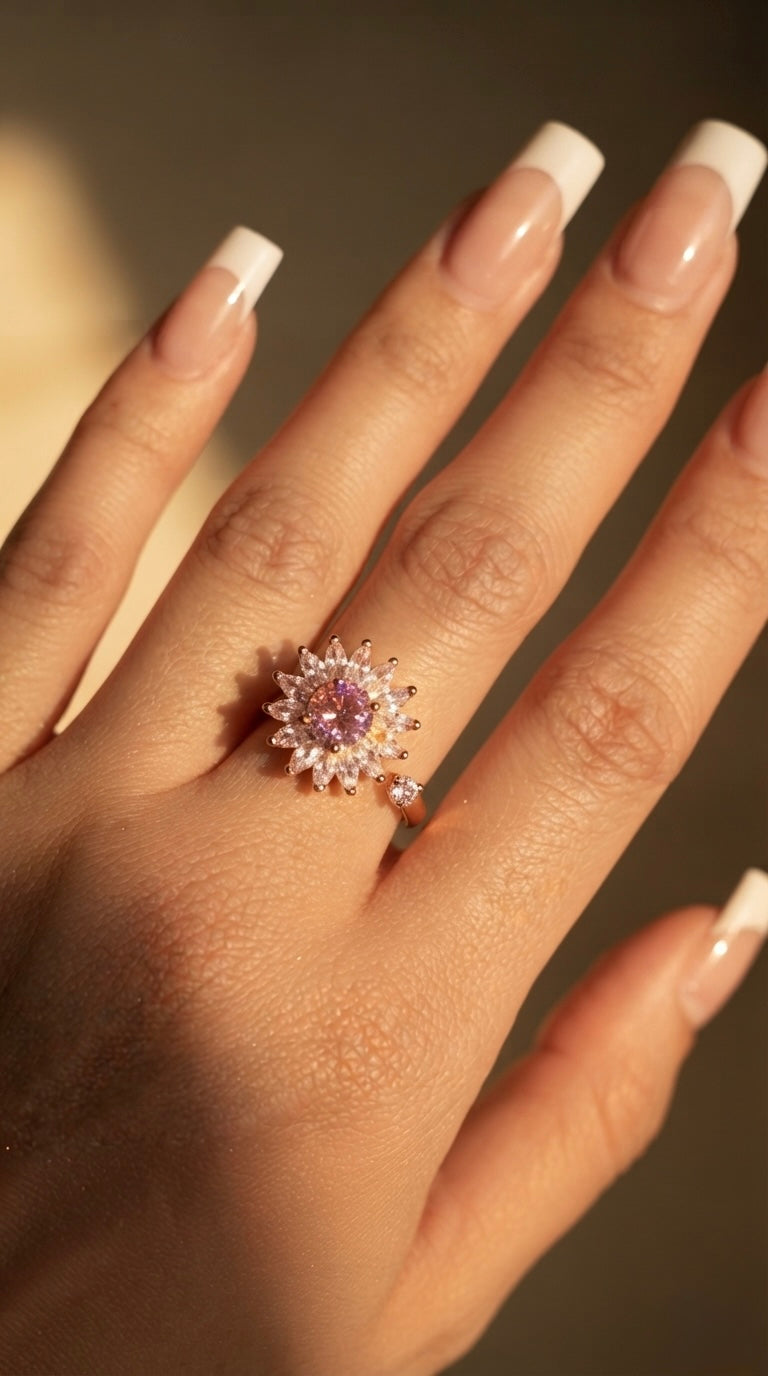 Petal Kiss Spinner Ring by Lupaire
