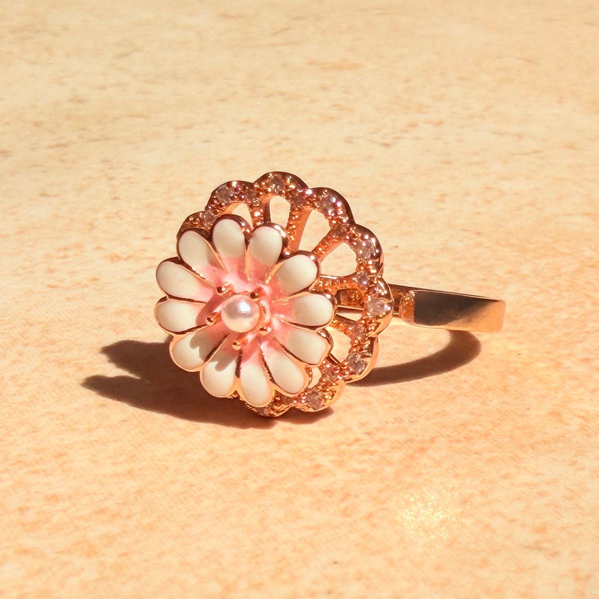 Daisy Bloom Spinner Ring by Lupaire