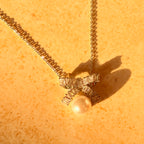 Ribbon Pearl Necklace by Lupaire