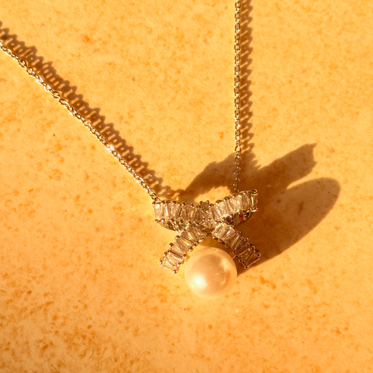 Ribbon Pearl Necklace by Lupaire