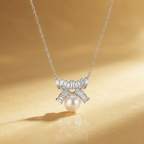 Ribbon Pearl Necklace by Lupaire